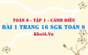 Bài 1 trang 16 SGK Toán 8 tập 1 Cánh Diều